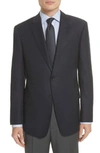 EMPORIO ARMANI TRIM FIT WOOL BLAZER,8054703459667