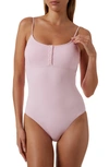 Melissa Odabash Calabasas Ribbed One-piece Swimsuit In Blush Rib