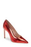 Schutz Lou Pointed Toe Pump In Red Leather