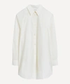 Wood Wood Greta Long Cotton-poplin Shirt In Off-white