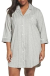 Ralph Lauren Knit Jersey Sleep Shirt In Greystone