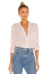 Rails Ellis Long Sleeve Gauze Shirt In Petal