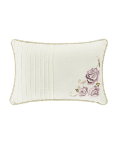 Royal Court Chambord Decorative Pillow, 13" X 19" In Ivory