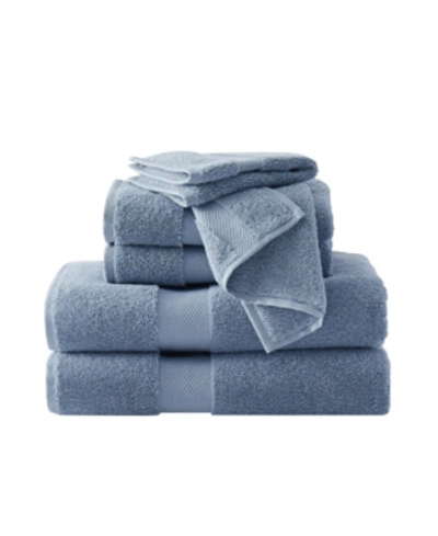Brooklyn Loom Solid Turkish Cotton 6-pc. Bath Towel Set In Blue