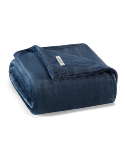 Ed Ellen Degeneres Solid Ultra Soft Plush Twin Blanket Bedding In Ocean Blue
