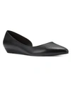 Nine West Women's Saige D'orsay Pointy Toe Slip-on Flats In Black