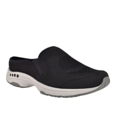 Easy Spirit Women's Takeknit Slip-on Casual Flat Clogs In Black