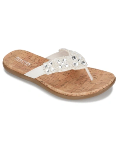Kenneth Cole Reaction Women's Glamathon Flat Sandals In White