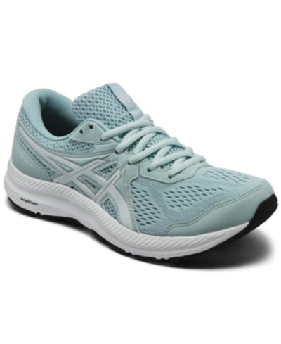 Asics Women's Gel-contend 7 Running Sneakers From Finish Line In Aqua Angel/white