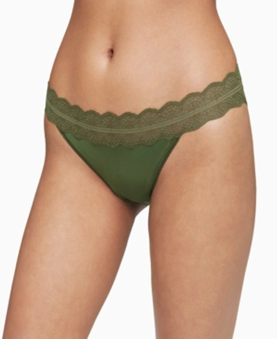 Calvin Klein Women's Lace Trim Bikini Underwear Qd3780 In Duffle Bag