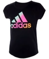 ADIDAS ORIGINALS ADIDAS BIG GIRLS SHORT SLEEVE SCOOP NECK T-SHIRT