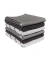 Kaf Home Ayesha Curry Terry Towel, Set Of 6 In Gray