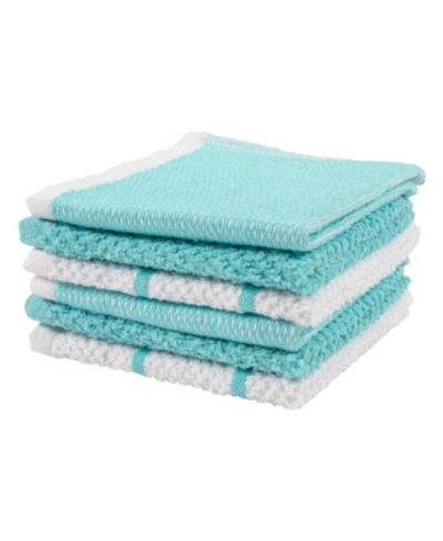 Kaf Home Ayesha Curry Terry Dishcloth, Set Of 6 In Blue