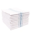 Kaf Home Farmhouse Stripe Towel, Set Of 12 In Open Green