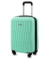 Amka Honeycomb 20" Carry-on Expandable Spinner Suitcase In Mint