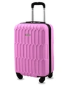 Amka Honeycomb 20" Carry-on Expandable Spinner Suitcase In Pink