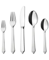Georg Jensen Five-piece Pyramid Stainless Steel Flatware In Steel