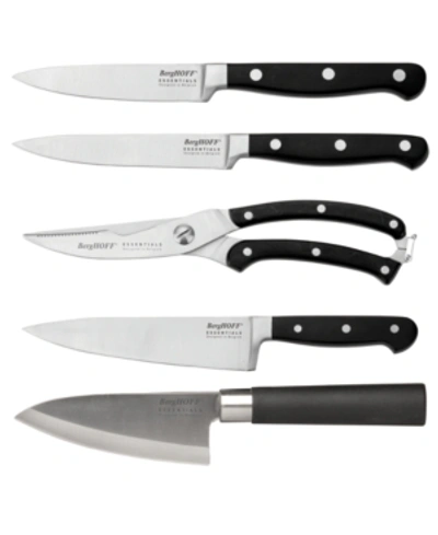 Berghoff International Home Essentials 5-piece Stainless Steel Knife Set In Black