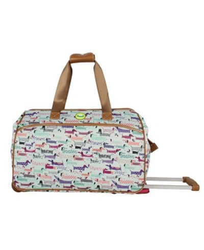 Lily Bloom Carry-on Softside Rolling Duffel Bag In Totally Pawsome