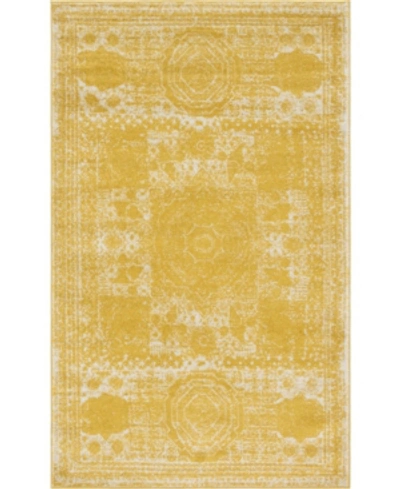 Bridgeport Home Closeout! Bayshore Home Mobley Mob2 Yellow 5' 10" X 8' Area Rug