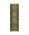 Liora Manne Marina Tribal Stripe 1'11" X 7'6" Runner Rug In Green