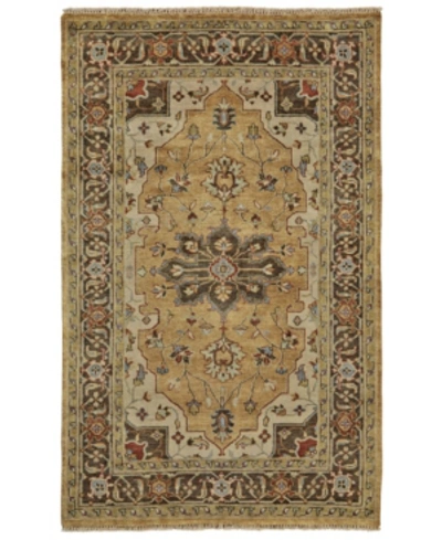 Simply Woven Laura R6112 Gold 5'6" X 8'6" Area Rug