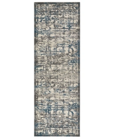 Simply Woven Akhari R3677 Gray 2'10" X 7'10" Runner Rug