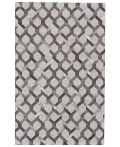 Simply Woven Fannin R0752 Slate 5' X 8' Area Rug In Steel