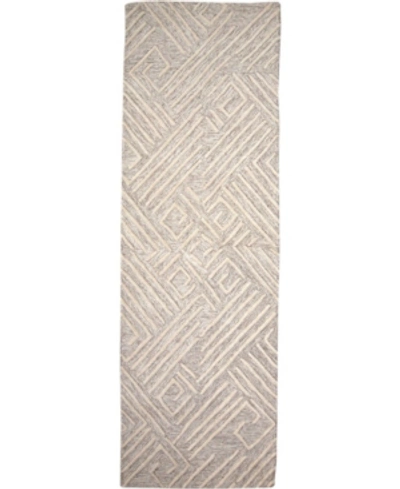 Simply Woven Enzo R8737 Ivory 2'6" X 8' Runner Rug
