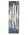 Simply Woven Milton R3468 Indigo 2'7" X 8' Runner Rug In Indigo