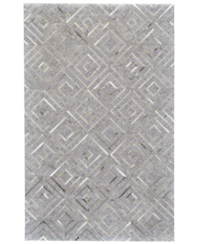 Simply Woven Fannin R0754 Gray 5' X 8' Area Rug In Bisque