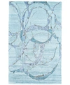 Simply Woven Closeout! Feizy Cosmo R8624 Robins Egg 5' X 8' Area Rug In Polar
