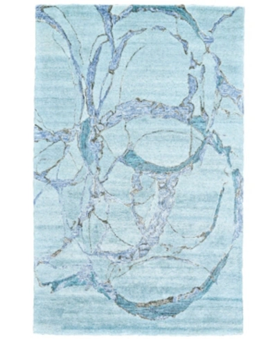 Simply Woven Closeout! Feizy Cosmo R8624 Robins Egg 5' X 8' Area Rug In Polar