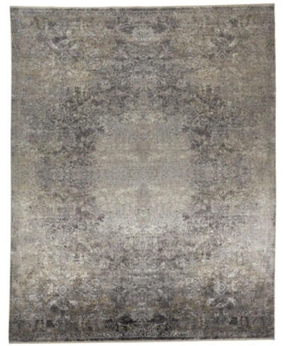 Simply Woven Sarrant R3964 Brown 4' X 5'3" Area Rug In Stone