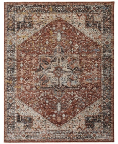 Simply Woven Caprio R3960 Rust 2' X 3'4" Area Rug