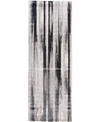 Simply Woven Micah R3338 Black 2'10" X 7'10" Runner Rug In Black