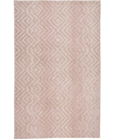 Simply Woven Colton R8792 Rose 3'6" X 5'6" Area Rug In Blush
