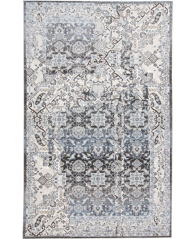 Simply Woven Ainsley R3898 Charcoal 5' X 8' Area Rug