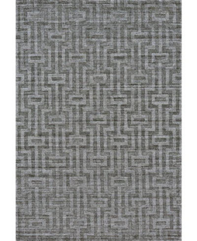 Simply Woven Gramercy R6325 5'6" X 8'6" Area Rug In Graphite