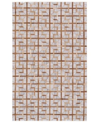 Simply Woven Fannin R0756 Gray 2' X 3' Area Rug In Sudan