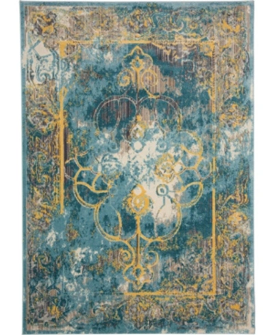Simply Woven Keats R3471 Turquoise 7'10" X 11'" Area Rug In Lagoon