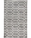 SIMPLY WOVEN BELFORT R8777 CHARCOAL 5' X 8' AREA RUG