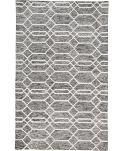 Simply Woven Belfort R8777 Charcoal 5' X 8' Area Rug