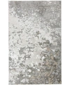 Simply Woven Micah R3336 Silver 6'7" X 9'6" Area Rug In Silver