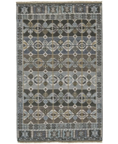 Simply Woven Closeout! Feizy Ashi R6130 2' X 3' Area Rug In Steel