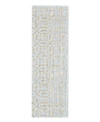 Simply Woven Milton R3472 White 2'7" X 8' Runner Rug In Ice