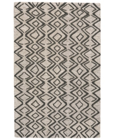Simply Woven Enzo R8733 Charcoal 5' X 8' Area Rug