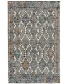 Simply Woven Anastasia R8479 Black 3'6" X 5'6" Area Rug In Black/tang
