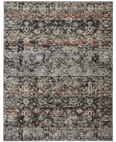 Simply Woven Caprio R3962 Blue 3'9" X 5'9" Area Rug