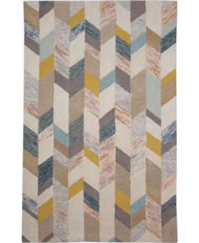 Simply Woven Anastasia R8446 Gray And Gold 8' X 11' Area Rug In Gray,gold